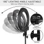 Ring Light Kit, SAMTIAN 14 Outer Selfie LED Ringlight with Stand 180° Dimmable Live Streaming Lighting Remote, Carrying Bag for Camera,Phone,YouTube,TikTok,Makeup,Video Recording