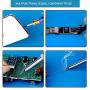 Meknic Soldering Mat Large Size 19.0 x 14.25 Inches Electronics Heat Insulation Magnetic Silicone Repair Work Mat with Scale Ruler and Screw Position For for Soldering Iron, Phone and Computer