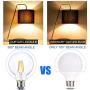 Energetic Lighting Dimmable LED Edison Light Bulb, G25 Globe Shape, Clear Glass, 60W Equivalent, 2700K Soft White, G80 Christmas Light, E26 Standard Base, UL Listed, 6-Pack
