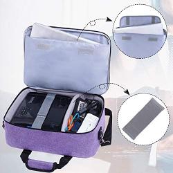 Luxja Projector Case, Projector Bag with Protective Laptop Sleeve, Projector Carrying Case with Accessories Pockets, Large(16 x 11.5 x 5.75 Inches), Purple