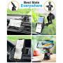 [Upgraded] VANMASS Car Phone Mount [for Trip & Family & Friend] Handsfree Windshield Dashboard Air Vent Cell Phone Holder Car, Compatible with iPhone 12 11 Xs Max XR X SE Samsung S20, Space Gray