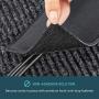 5-Ft Carpet Cord Cover for Floor, Cushioned Cord Protector, Works on Loop Pile, Berber or Most Office Style Carpet ONLY - Dark Gray