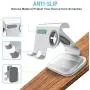 Apple Watch Stand, ZVEdeng Cellphone and Apple Watch Stand, Apple Watch Charging Station, Universal Stand Holder for iPhone 12 Pro Max/12/12 Pro/12 Mini, Apple Watch Both 38mm-42mm (Silver-Leather)