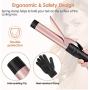 6-IN-1 Curling Iron, Professional Curling Wand Set, Instant Heat Up Hair Curler with 6 Interchangeable Ceramic Barrels (0.35 to 1.25) and 2 Temperature Adjustments, Heat Protective Glove & 2 Clips