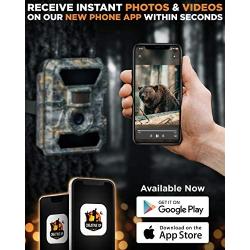 LTE 4G Cellular Trail Cameras – Outdoor WiFi Full HD Wild Game Camera with Night Vision for Deer Hunting, Security - Wireless Waterproof and Motion Activated – 32GB SD Card + Sim Card (1-Pack)