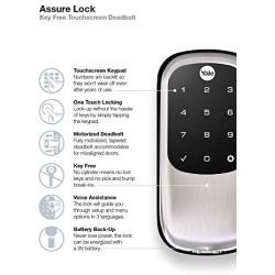 Yale Security YRD246HA2619 Assure Lock Key Free Deadbolt with ZigBee, Satin Nickel