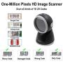 TEEMI 1D 2D Handsfree Presentation Barcode Scanner, One Megapixel High Resolution Sensor QR Code USB Wired Automatic Reader for PC POS Mac OS Support Moving Bar Code, TMSL-70