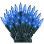 100-count Blue LED Christmas Light, Blue LED String Lights for Lights for Indoor or Outdoor Christmas Decorations