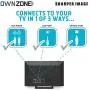 Sharper Image OWN ZONE Wireless Rechargeable TV Headphones- RF Connection, 2.4 GHz, Transmits Wirelessly up to 100ft, No Bluetooth Required, AUX, RCA, & Optical Cable Included (Black) Sharper Image OWN ZONE Wireless Rechargeable TV Headphones- RF Connection, 2.4 GHz, Transmits Wirelessly up to 100ft, No Bluetooth Required, AUX, RCA, & Optical Cable Included (Black)