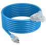 GearIT Extension Cord 100 Feet 10/3-3 Triple Outlet Ultra Heavy Duty SJEOW Extreme Weather Outdoor/Indoor - 10 Gauge 3 Prong, LED Lighted Plug, Oil Resistant Rubber Jacket