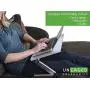 WorkEZ Cool Adjustable Laptop Cooling Stand & Lap Desk Tray for Bed Couch with 2 Fans 3 USB Ports Mouse Pad. Ergonomic aluminum height tilt angle macbook riser portable standing desk converter,Silver