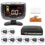 LED Display Car Rearview Reverse Radar System with 8 Parking Sensors, Sizet Front and Rear Parking Buzzer Beeps + LED Distance Display
