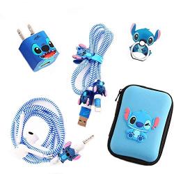 [2021 Upgrade Styles]DIY Protector Stitch Set,Data Cable USB Charger Data Line Earphone Wire Saver Protector Compatible for iPhone 7 8 Plus X iPad iPod iWatch Series (Stitch)