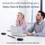 Luna Speakerphone+Daisy Chain Cable - Luna Computer Speaker with Microphone 2pcs w/Cable, Conference Microphone for Home Office & Meeting up to 12 People, Speakerphone Idea for Business Gift Black
