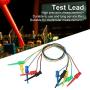 Test Hook Clip, SMD IC Multimeter Electrical Test Dual Silicone Lead Test Clip Hook Red Green Blue Yellow Black 5 Pcs