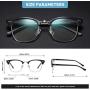AOMASTE Blue Light Blocking Glasses Retro Semi Rimless UV400 Clear Lens Computer Eyewear For Men Women