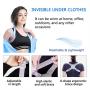 Smart Posture Corrector for Women Men Kids, Electronic Posture Reminder with Sensor Vibration, Adjustable Upper Back Brace Straightener for Hunching, Invisible Posture Trainer under Clothes