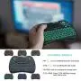 (Newest Version) PONYBRO Backlit Mini Wireless Keyboard with Touchpad Mouse Combo QWERTY Keypad,Rechargeable Handheld Keyboard Remote for Smart TV,Android TV Box,KODI,Raspberry Pi,PC