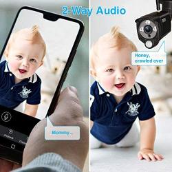 [2 Way Audio] Tonton 1080P Full HD Security Camera System Wireless,8CH NVR Recorder with 1TB HDD and 6PCS 2MP Outdoor Indoor Bullet Cameras with PIR Sensor,Plug and Play,Easy Installation(Black)