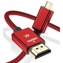 Elebase Micro HDMI Cable 6.6 FT,4K 60Hz Micro HDMI Cord Compatible for Raspberry Pi 4,GoPro Black Hero 7 6 5 4,Sony Camera A6000 A6300,Nikon B500,Lenovo Yoga 3 Pro 710,Canon