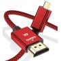 Elebase Micro HDMI Cable 6.6 FT,4K 60Hz Micro HDMI Cord Compatible for Raspberry Pi 4,GoPro Black Hero 7 6 5 4,Sony Camera A6000 A6300,Nikon B500,Lenovo Yoga 3 Pro 710,Canon