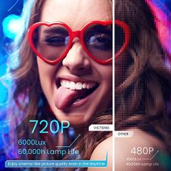 Mini Projector for iPhone, VicTsing Outdoor Portable Projector WiFi Projector 6000L, HD 1080P Supported Video Projector Home Movie Projector Compatible with Type C/AV/USB/HDMI/VGA/PS4 [Bag Tripod ]