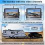DoHonest FHD 1080P Digital Wireless Backup Camera Kit Built in DVR 7 Monitor Support Split Screen Highway Observation System for Trucks,Trailers,5th Wheels,Campers,RVs Stable Signal - S19