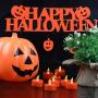 Battery Operated LED Tea Lights Candles: 24PACK Flameless Electric Candles Lamp Realistic and Bright Flickering Holiday Gift Long Lasting for Halloween Birthday Wedding Party Home Decoration Orange