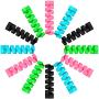 24 Pieces Charger Cable Saver, Silicone Flexible Cable Wire Protector, Mouse Cable Protector, Suit for All Cellphone Data Lines (Black, Pink, Blue, Green)