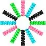 24 Pieces Charger Cable Saver, Silicone Flexible Cable Wire Protector, Mouse Cable Protector, Suit for All Cellphone Data Lines (Black, Pink, Blue, Green)