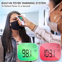 iProven DMT-489 Forehead and Ear Thermometer - Digital Infrared No Contact Thermometer for Adults, Kids and Baby - FSA or HSA Eligible - Color Fever Alarm - 1 Second Temporal, Head and Ear Readings
