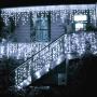 ZIMINGU Icicle Lights, 13FT, 144 LEDs, 8 Modes Christmas Lights Outdoor Connectable Dripping Curtain Decoration String Lights for Wedding Thanksgiving Gazebo Shopping Mall Yard Indoor (Cool White)