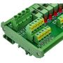 Electronics-Salon DIN Rail Mount 10 Position Power Distribution Fuse Module Board, for AC/DC 5~48V