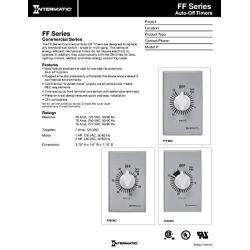 Intermatic FF36H 6-Hour Spring Loaded Wall Timer, Brushed Metal Finish