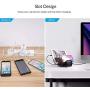 Charging Station for Multiple Devices, KK HOPEROAD 5-Ports Charging Station Organizer for iPhone, Samsung, Cell Phone, iPad, and Other Electronics, Compatible USB Docking Station. (Black)…