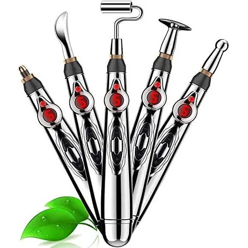 Acupuncture Pen, Electronic Pulse Massage Pen Pain Relief with 5 Massage Energy Pain Therapy, Electric Laser Meridian Massager, Acupoint Therapy Energy Pen Relief Pain Acupuncture Pen, Electronic Pulse Massage Pen Pain Relief with 5 Massage Energy Pain Therapy, Electric Laser Meridian Massager, Acupoint Therapy Energy Pen Relief Pain