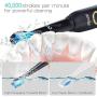 Seago Sonic Electric Toothbrush, Rechargeable Electronic Toothbrush for Adults soft with Brush Heads, Smart Timer, Whitening, Black