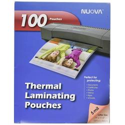 Nuova 100-Pack, 5 Mil Thermal Laminating Pouches 9 x 11.5 Inches, Letter Size, LP105H