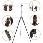 GEX Multifunction Mannequin Tripod (Camera) Stand Canvas Block Training Doll Manikin Head Wig Stand for Cosmetology Hairdressing (Black)