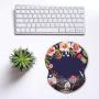 BOSOBO Ergonomic Mouse Pad with Gel Wrist Rest Support, Art Design Floral Wrist Rest Mousepad Pain Relief Flowers Mouse Mat for Office Home Computer Laptops Working Gaming Women Men, Non-Slip PU Base