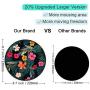 ITNRSIIET [20% Larger] Mouse Pad with Stitched Edge Premium-Textured Mouse Mat Waterproof Non-Slip Rubber Base Round Mousepad for Laptop PC Office 8.7×8.7×0.12 inches, Beautiful Floral