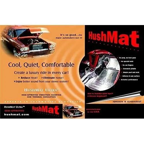 HushMat 10400 Ultra Black Foil Floor Kit with Damping Pad - 20 Piece