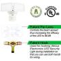 Aluminum Outdoor LED Security Light, 240°+90° Motion Activated Sensor floodlight, Dusk to Dawn, 3100 Lumen, 5000K, UL Certified, Waterproof, 35W 300W Incandescent Equiv, Patent Par Lens, White