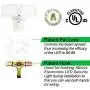 Aluminum Outdoor LED Security Light, 240°+90° Motion Activated Sensor floodlight, Dusk to Dawn, 3100 Lumen, 5000K, UL Certified, Waterproof, 35W 300W Incandescent Equiv, Patent Par Lens, White