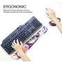 Wrist Rest for Computer Keyboard and Mouse Pad Support Memory Foam Set Easy Typing and Wrist Pain Relief Ergonomic Lightweight Anti-Skid Wrist Cushion for Office Gaming Laptop Mac (MPH-KM47)
