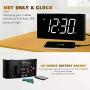 Rocam Alarm Clock for Bedrooms - Large 6.5'' LED Display with Dimmer, Snooze, 7 Color Night Light, Easy to Set, USB Chargers, Battery Backup, 12/24 Hours for Heavy Sleepers, Kids, Boys, Girls, Elderly