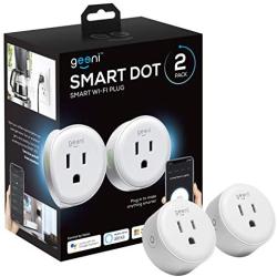 Geeni DOT Smart Wi-Fi Outlet Plug, White, (2 Pack) – No Hub Required – Works with Amazon Alexa, Google Assistant & Microsoft Cortana, Requires 2.4 GHz Wi-Fi
