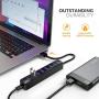 iDsonix USB 3.0 Hub, 7-Port 5V / 3A Powered USB Hub, 5Gbps HighSpeed Data Transmission USB Splitter for Laptop, iMac, Surface Pro, XPS, USB Flash Drives, Mobile HDD, Printer, Camera, and More -Black