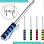Fivebop 4Pack Telescopic Teachers Pointer Extenable Stainless Steel Hand Pointer Stick Retractable Teaching School Office Whiteboard Grip & Felt Nib 39'' (4 Pack-flagpole Teacher Pointer)
