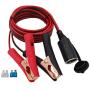CUZEC 13.1FT/4m 16 AWG Extension Cord Plug Socket with Battery Clamp 12V/ 24V Battery Clip-On and Cigarette Lighter Adapter (13.1FT Long)